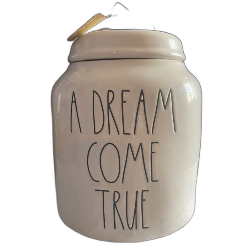 Rae Dunn DREAM COME TRUE Cinderella Princess Canister Cookie Jar Castle Princess